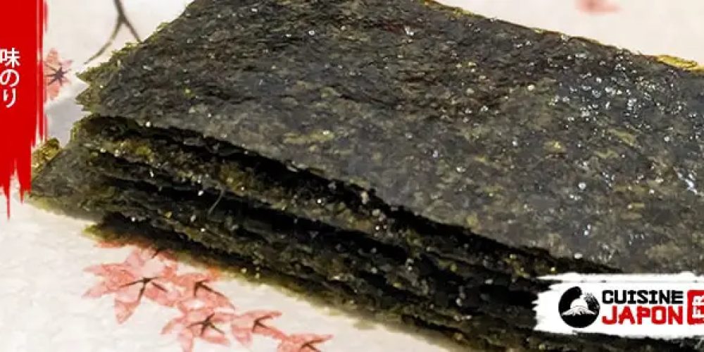 Recette japonaise Aji Nori, de feuilles d’algues nori assaisonnées • Cuisine Japon