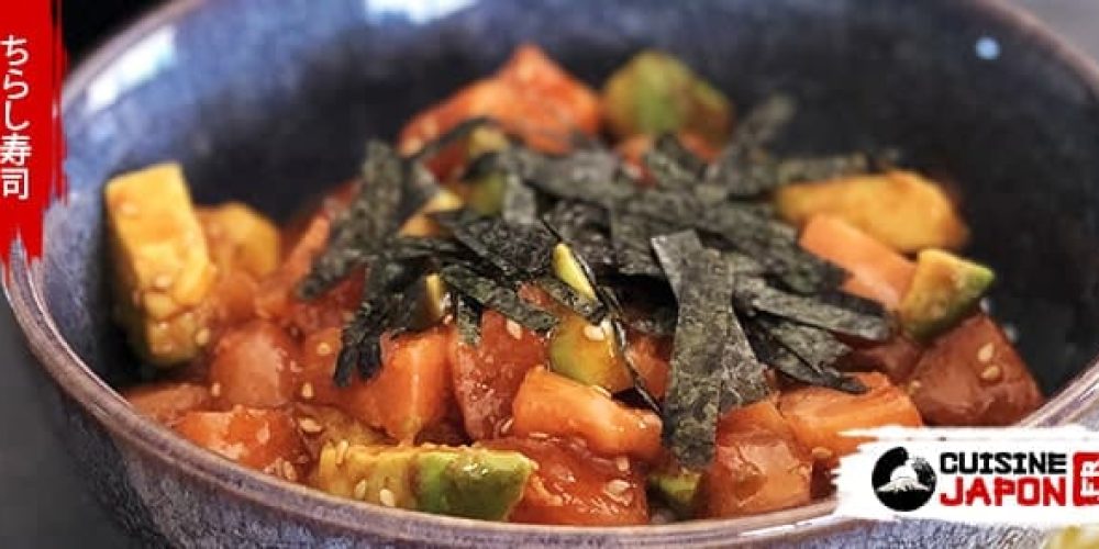 Recette japonaise chirashi saumon avocat épicé à la coréenne • Cuisine Japon
