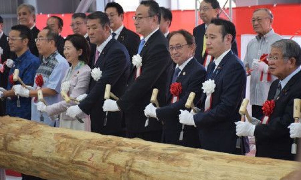 Okinawa fête le début des travaux de reconstruction du château de Shuri, inscrit au patrimoine mondial